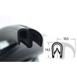 DTBGF17 – U – профили за защита на ръбове с крило – диапазон на затягане 1 – 4 mm