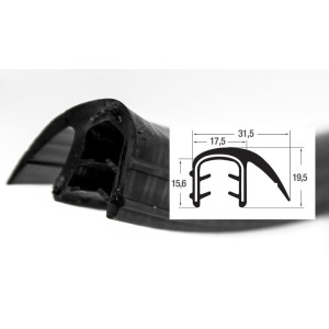 DTBGF21 – U – профили за защита на ръбове с крило – диапазон на затягане 8 – 10 mm