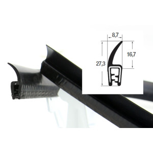 DTBGF4 – U – профили за защита на ръбове с крило – диапазон на затягане 1 – 3 mm