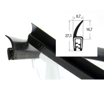 DTBGF4 – U – профили за защита на ръбове с крило – диапазон на затягане 1 – 3 mm
