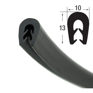 DTBG1-TPE1-2S/ U – профили за защита на ръбове с метална вложка – диапазон на затягане от 1 – 2.5 mm