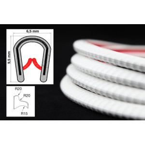 DTBG1-2W / U – профили за защита на ръбове с метална вложка – диапазон на затягане от 1 – 2 mm