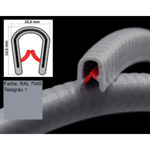 DTBG1-4G/ U – профили за защита на ръбове с метална вложка – диапазон на затягане от 1 – 4 mm