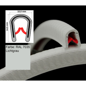 DTBG1-4HG / U – профили за защита на ръбове с метална вложка – диапазон на затягане от 1 – 4 mm