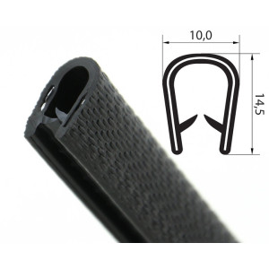 DTBG1-4S-M/ U – профили за защита на ръбове с метална вложка – диапазон на затягане от 1 – 4 mm