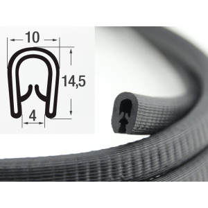 DTBG1-4S – РОМ / U – профили за защита на ръбове без метална вложка – диапазон на затягане от 1 – 4 mm