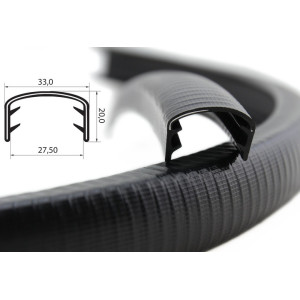 DTBG24-27S/ U – профили за защита на ръбове с метална вложка – диапазон на затягане от 24 – 27 mm