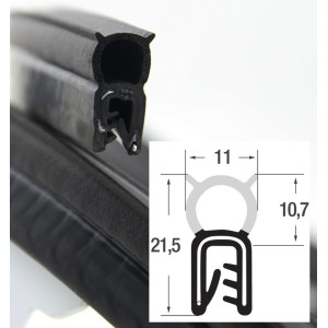 DTBG19 – U- профил NBR маслоустойчив – диапазон на затягане 1 – 3 mm