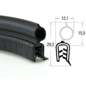 DTBG26 – U- профил с горно уплътнение – диапазон на затягане 1.5 – 3.5 mm