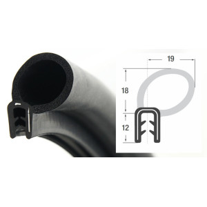 DTBG28 – U- профил с горно уплътнение – диапазон на затягане 2 – 3 mm