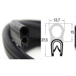 DTBG7 – U- профил с горно уплътнение – диапазон на затягане 1 – 4 mm