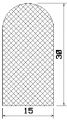 MZS 25414 - Микропорести гумени профили - полукръгли