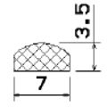 MZS 25170 - Микропорести гумени профили - полукръгли