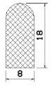 1B= 50 m MZS 25263 - Микропорести гумени профили - полукръгли