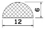 MZS 25317 - Микропорести гумени профили - полукръгли