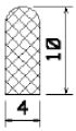 MZS 25515 - Микропорести гумени профили - полукръгли