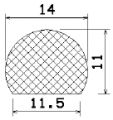 MZS 25540 - Микропорести гумени профили - полукръгли
