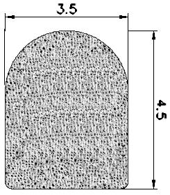 MZS - G477 - Микропорести гумени профили - полукръгли